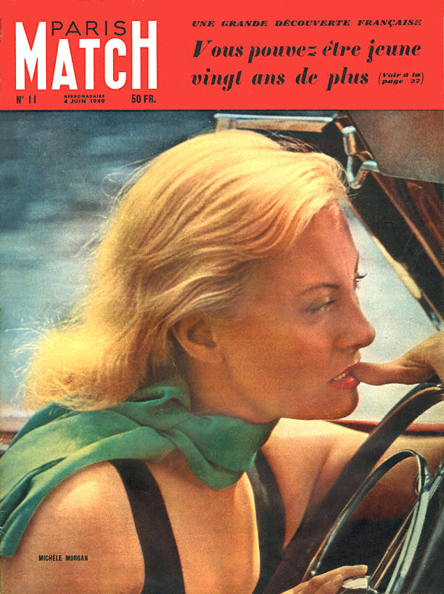 Couverture Paris match numéro 11 de Juin 1949