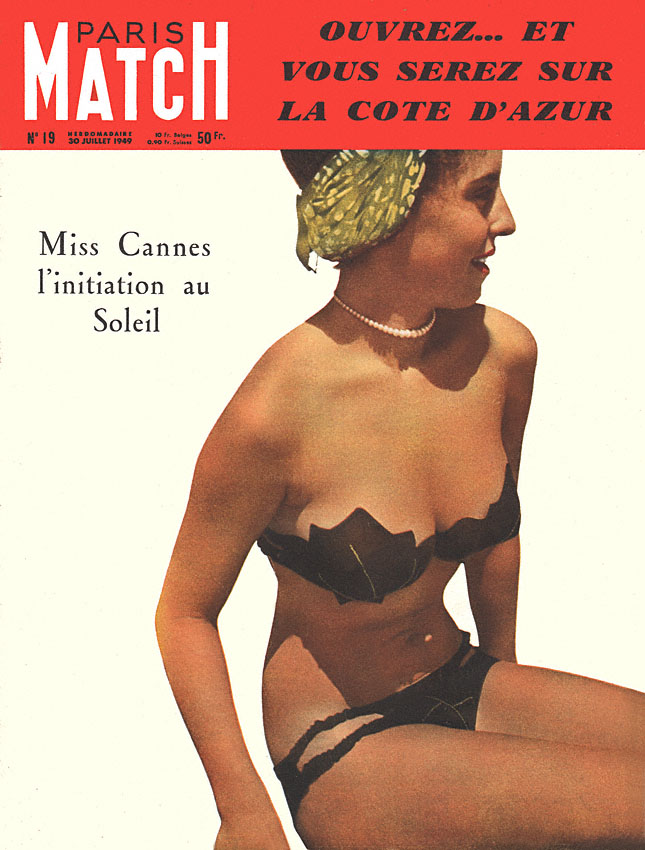 Couverture Paris match num�ro 19 de Juillet 1949
