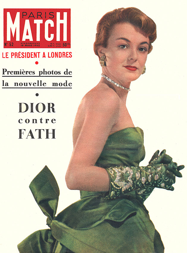 Couverture Paris match numéro 52 de Mars 1950