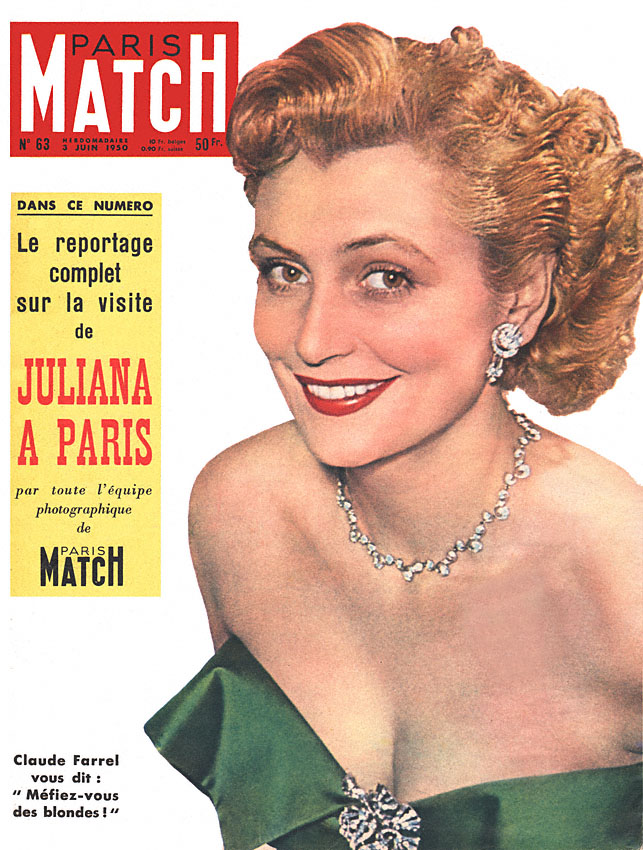 Couverture Paris match num�ro 63 de Juin 1950