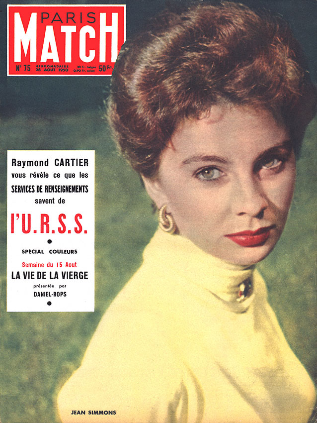 Couverture Paris match num�ro 75 de Ao�t 1950