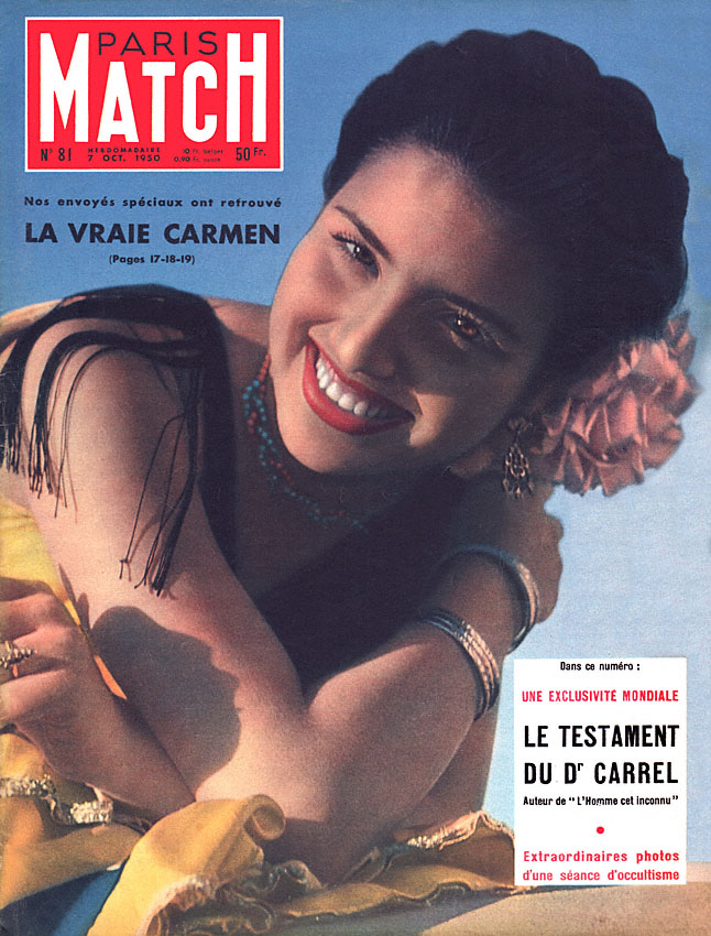Couverture Paris match num�ro 81 de Octobre 1950