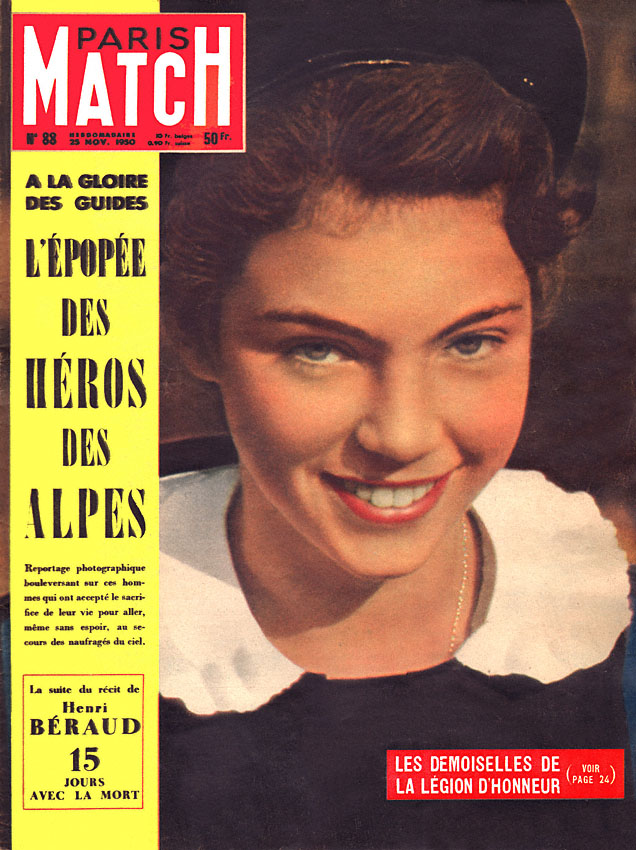 Couverture Paris match num�ro 88 de Novembre 1950
