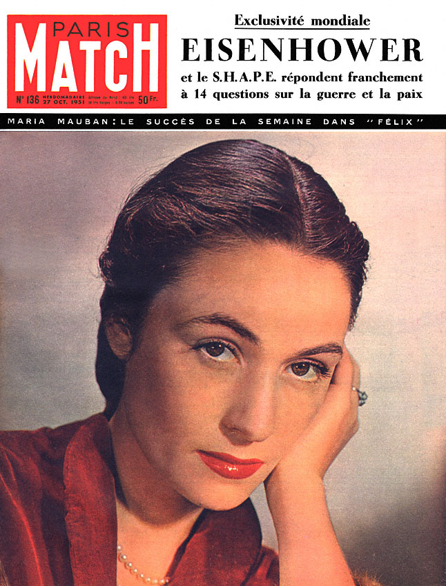 Couverture Paris match num�ro 136 de Octobre 1951