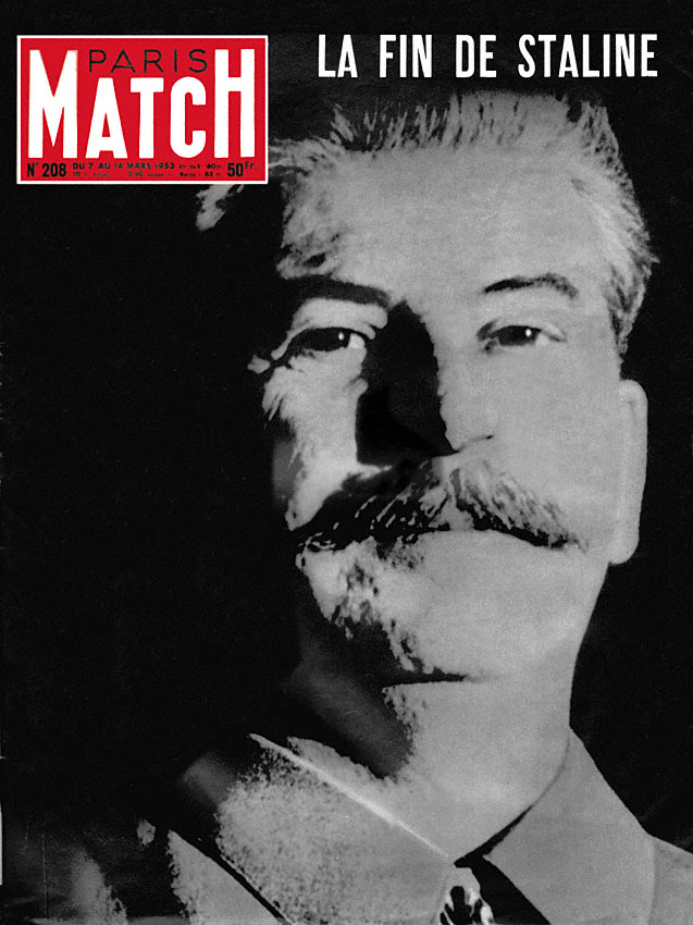 Couverture Paris match numéro 208 de Mars 1953