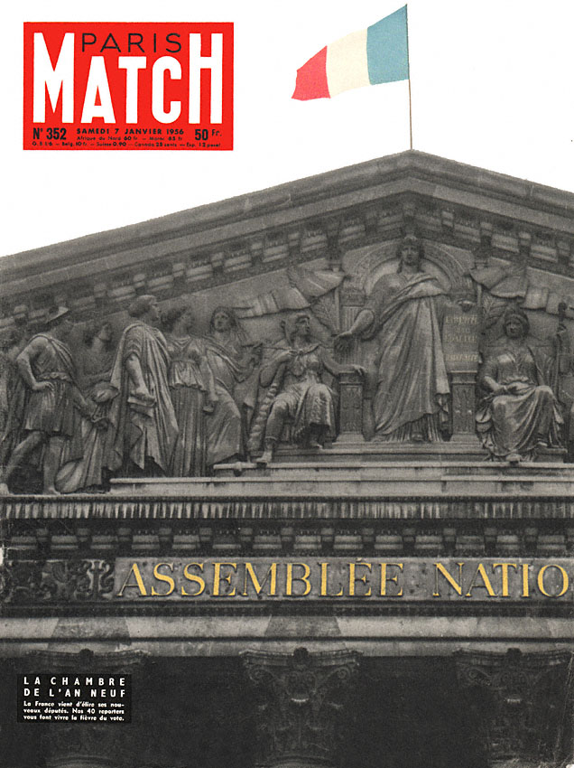 Couverture Paris match num�ro 352 de Janvier 1956