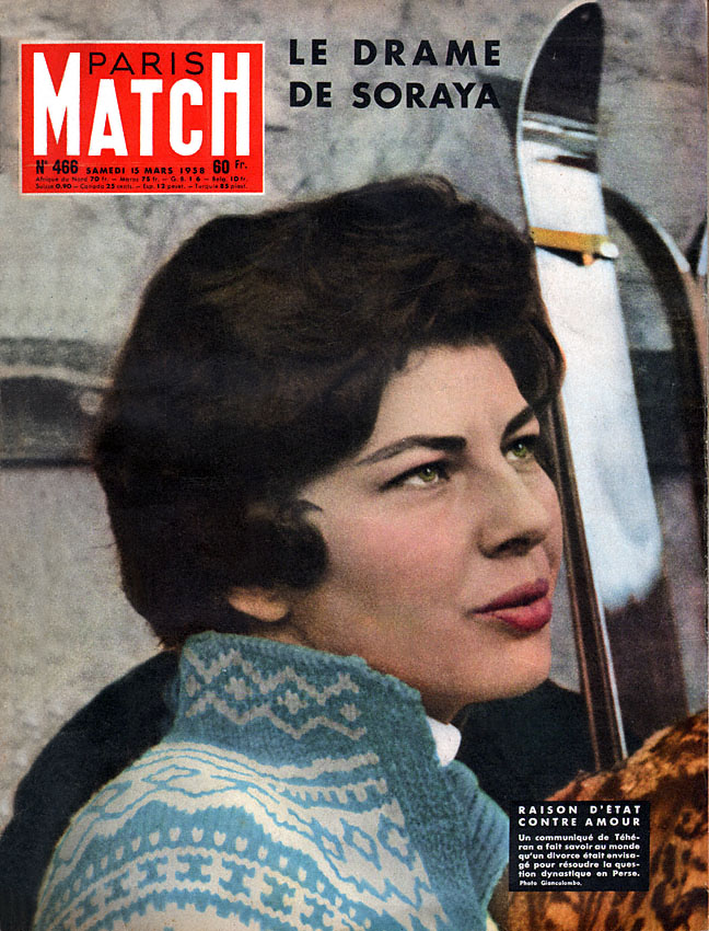 Couverture Paris match num�ro 466 de Mars 1958