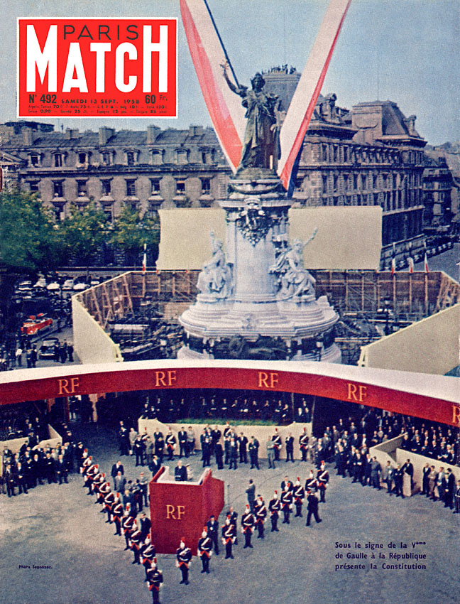 Couverture Paris match num�ro 492 de Septembre 1958