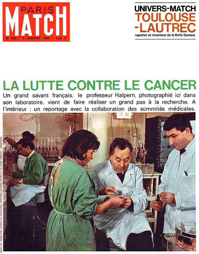 Couverture Paris match num�ro 822 de Janvier 1965