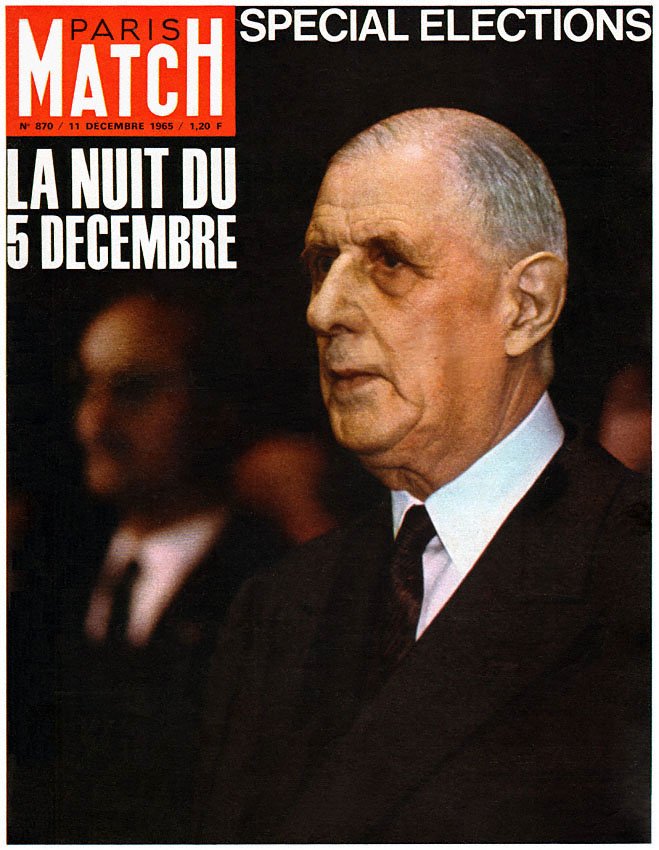Couverture Paris match num�ro 870 de D�cembre 1965