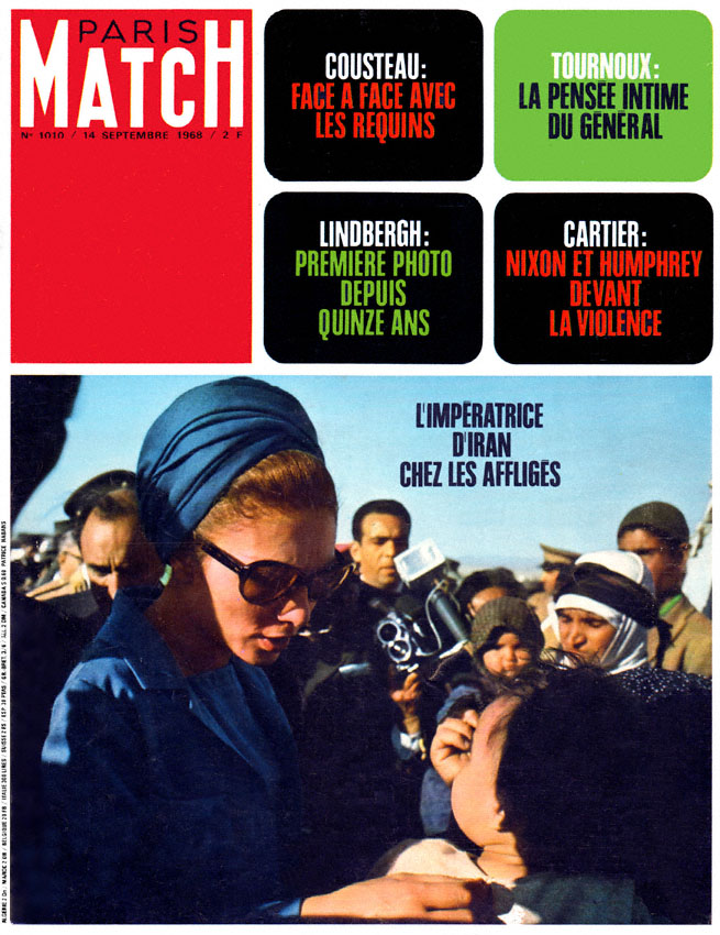 Couverture Paris match numéro 1010 de Septembre 1968