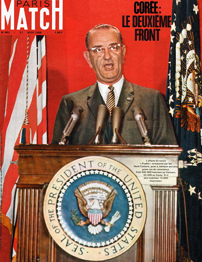 Couverture Paris match num�ro 982 de F�vrier 1968