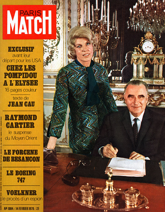 Couverture Paris match num�ro 1084 de F�vrier 1970