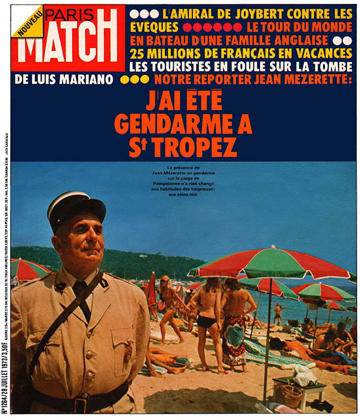 Couverture Paris match num�ro 1264 de Juillet 1973