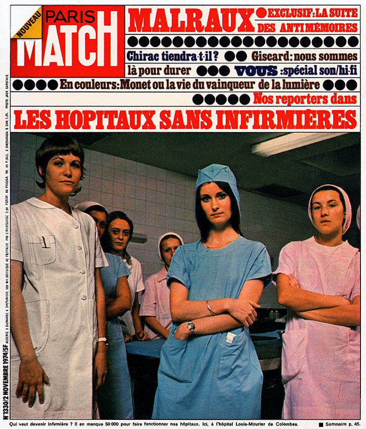 Couverture Paris match num�ro 1330 de Novembre 1974