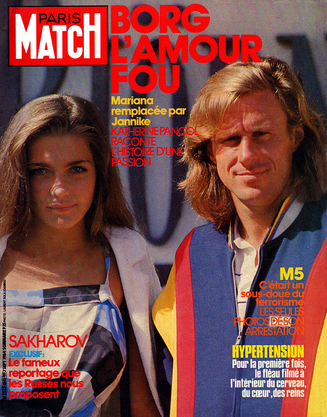 Couverture Paris match numéro 1841 de Septembre 1984