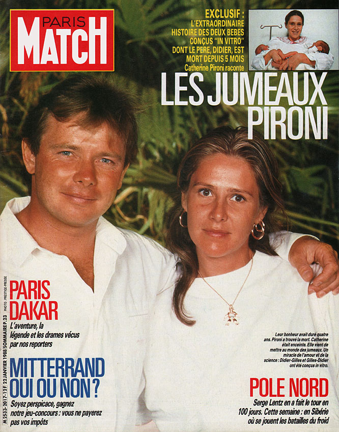 Couverture Paris match num�ro 2017 de Janvier 1988