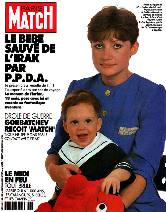 Couverture Paris match num�ro 2154 de Septembre 1990