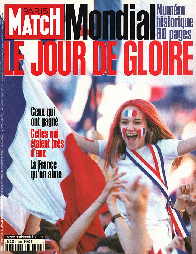 Couverture Paris match num�ro 2565 de Juillet 1998