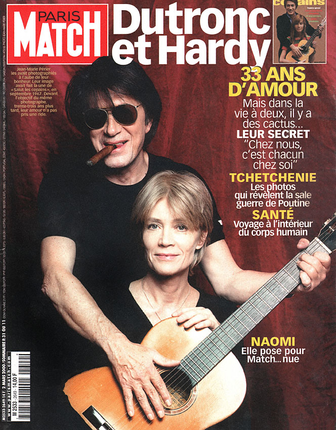 Couverture Paris match numéro 2649 de Mars 2000