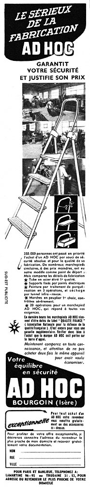 Publicit� Ad Hoc 1956