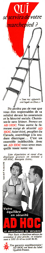 Publicit� Ad Hoc 1956
