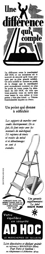 Publicit� Ad Hoc 1957