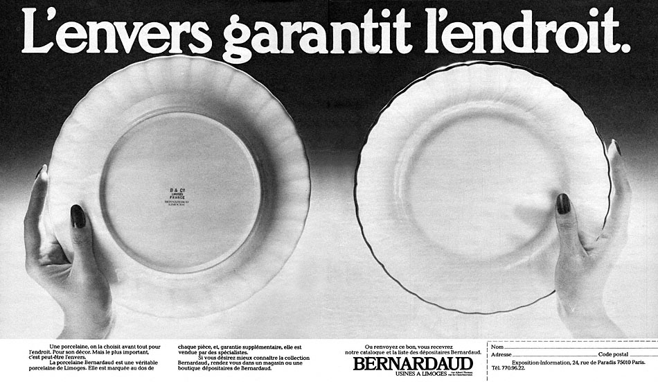 Publicit� Bernardaud 1976