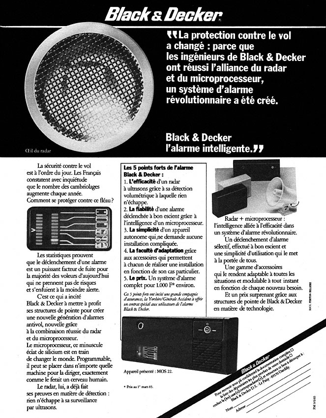 Publicit� Black & Decker 1983