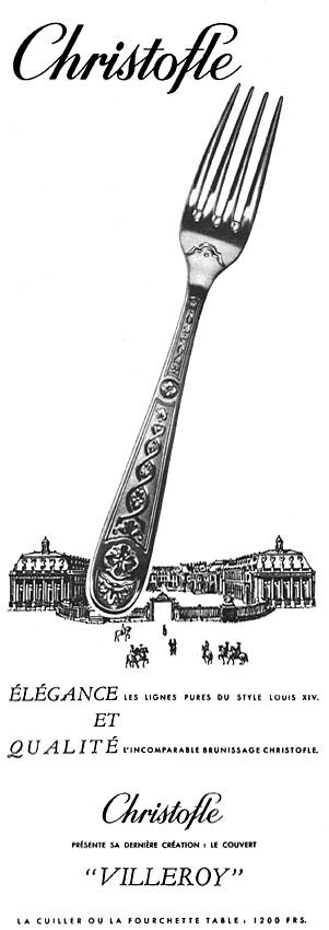 Publicit� Christofle 1956