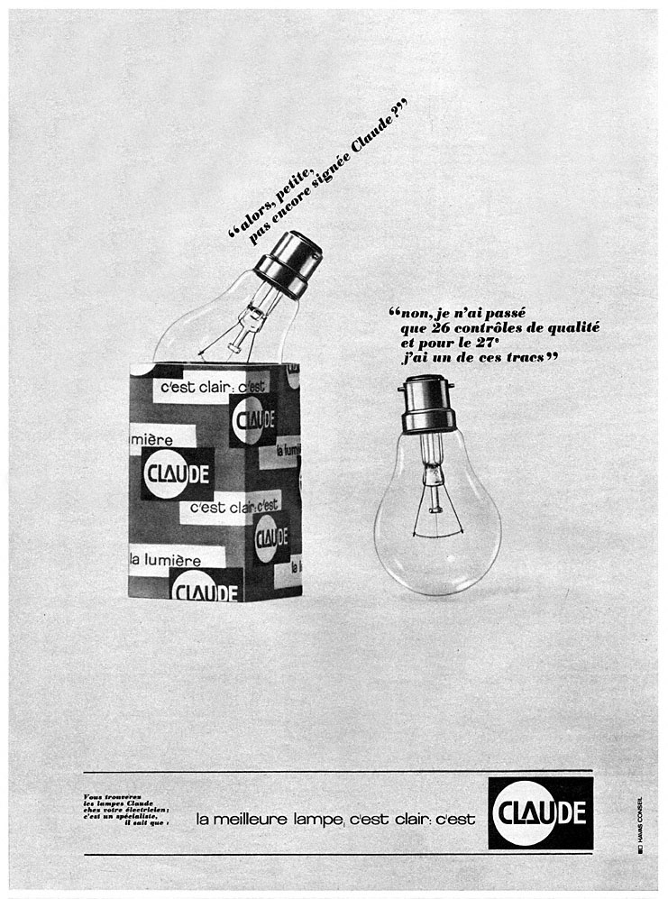 Publicit� Claude 1963