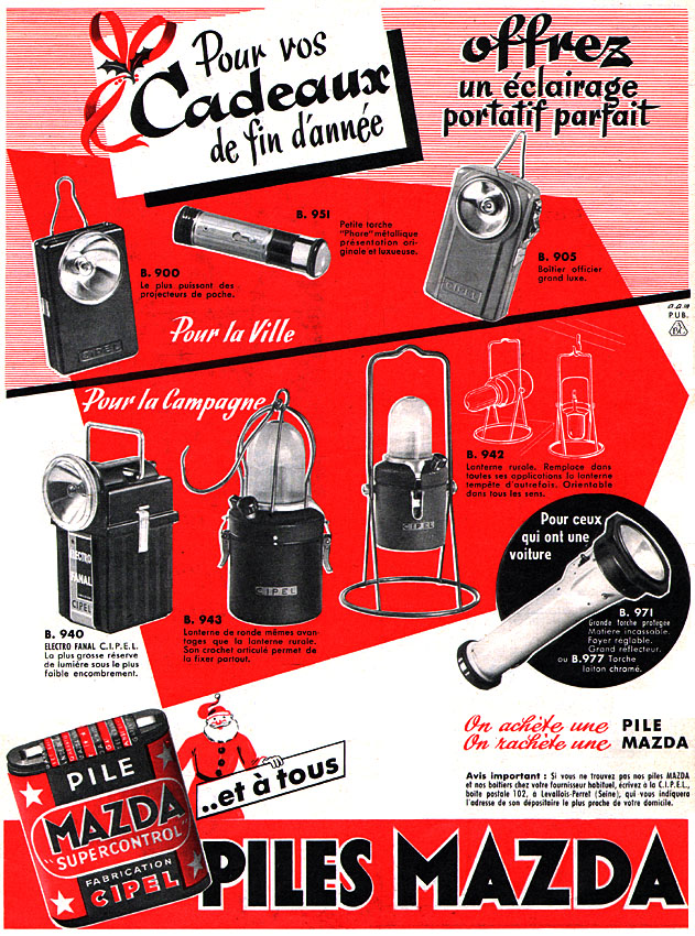 Publicit� Mazda 1954