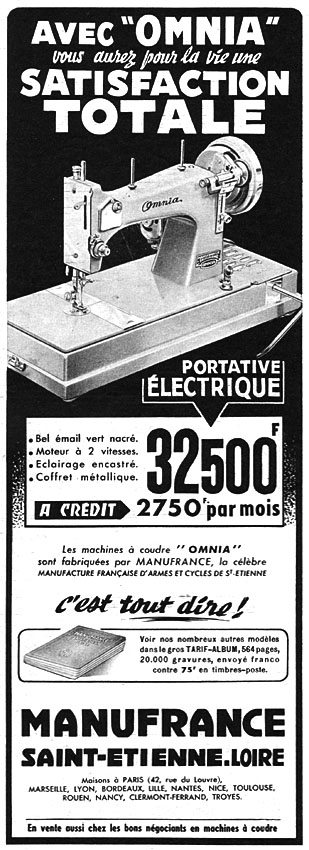 Publicit� Omnia 1954