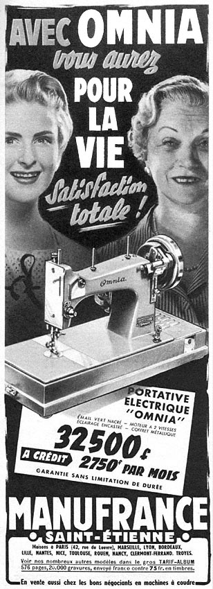 Publicit� Omnia 1955