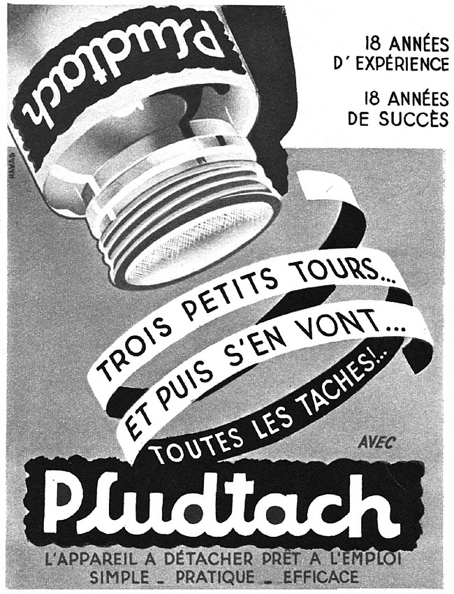 Publicit� Pludtach 1952