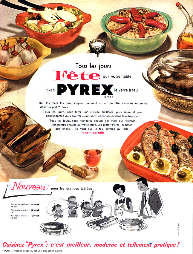Publicit� Pyrex 1960