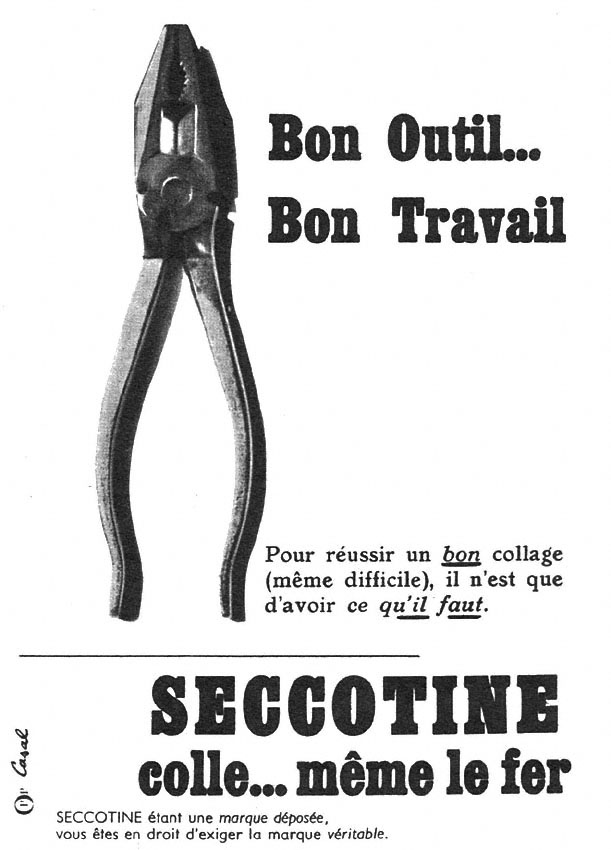 Marque Seccotine 1958