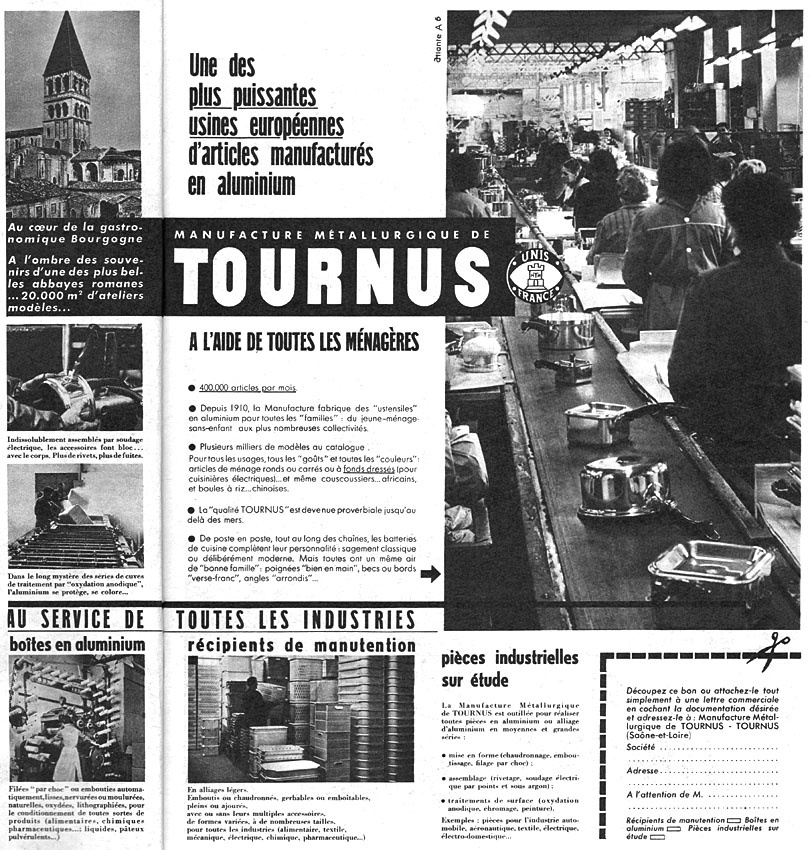 Publicit� Tournus 1960