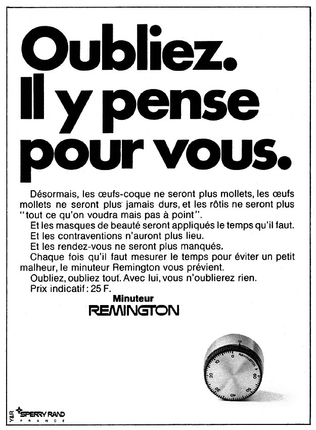 Publicit� Divers 1969