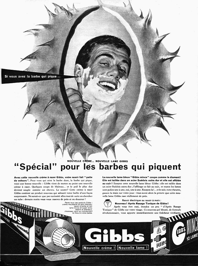 Publicit� Gibbs 1961