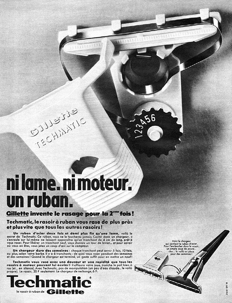 Publicit� Gilette 1968