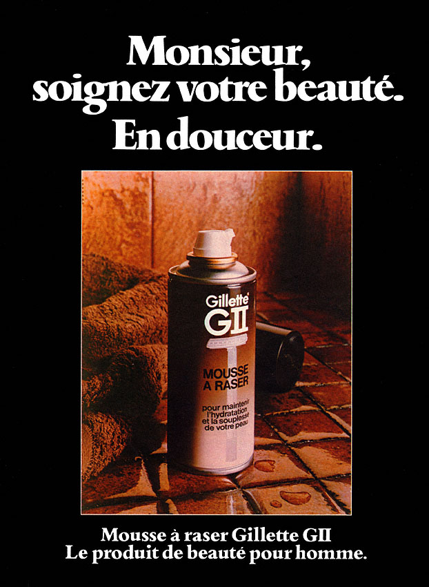 Publicit� Gilette 1980