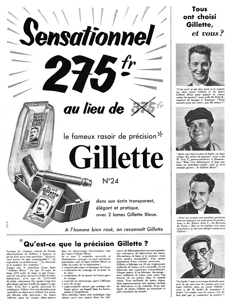 Marque Gilette 1954