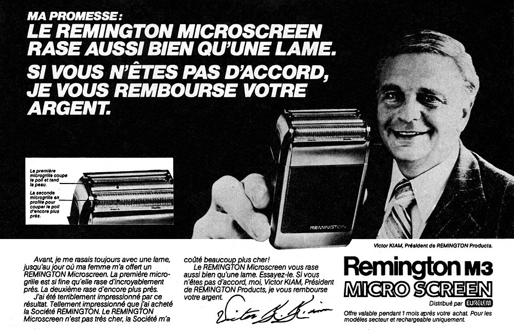 Publicit� Remington 1980