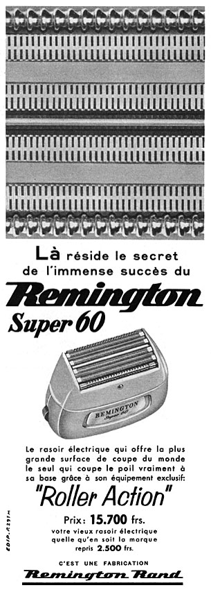 Publicit� Remington 1957