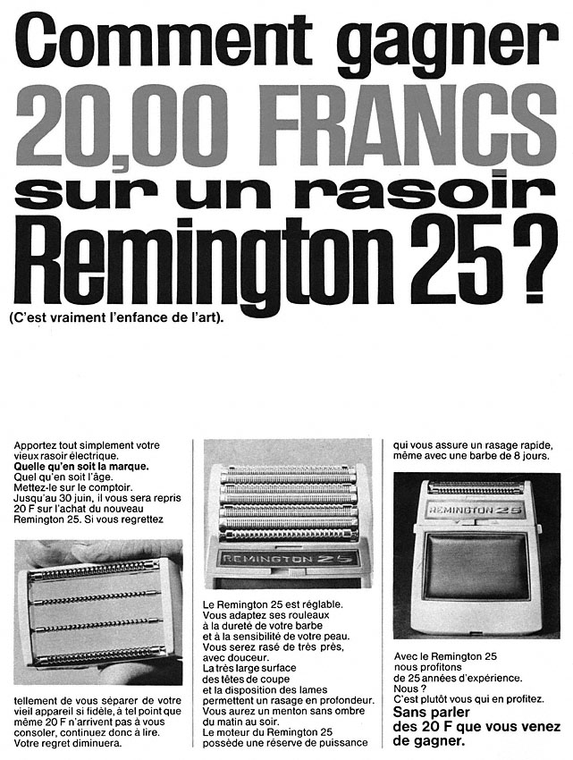 Publicit� Remington 1964