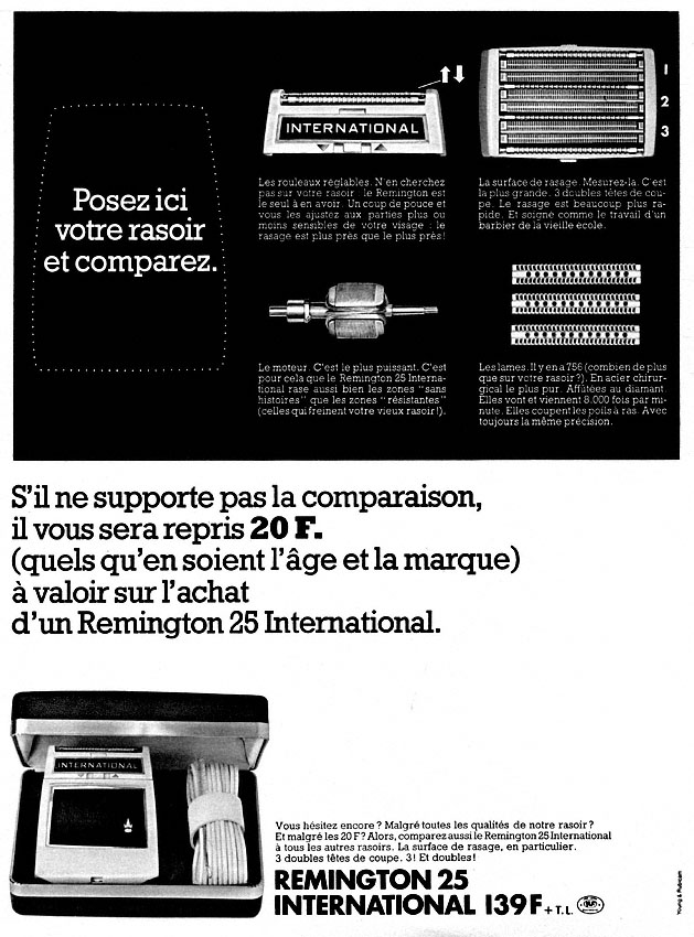 Publicit� Remington 1967