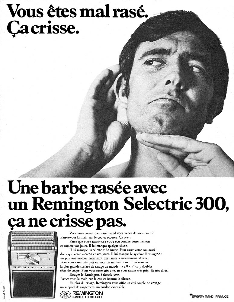 Publicit� Remington 1968