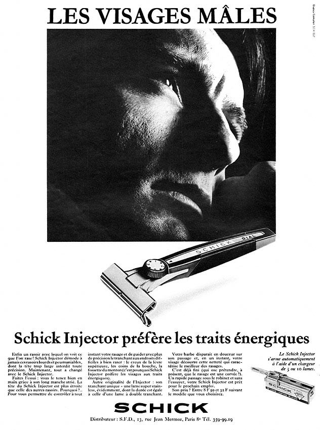 Publicit� Schick 1968