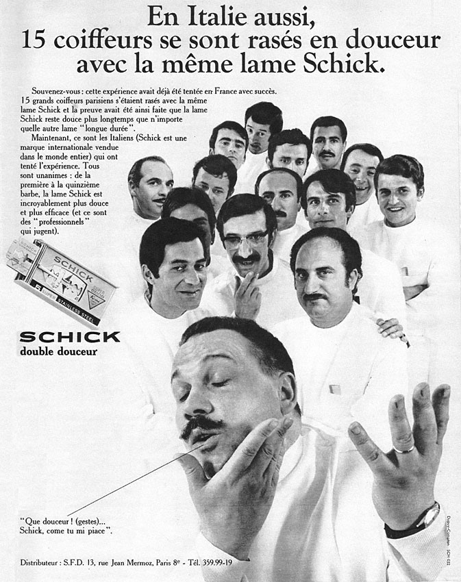 Publicit� Schick 1968